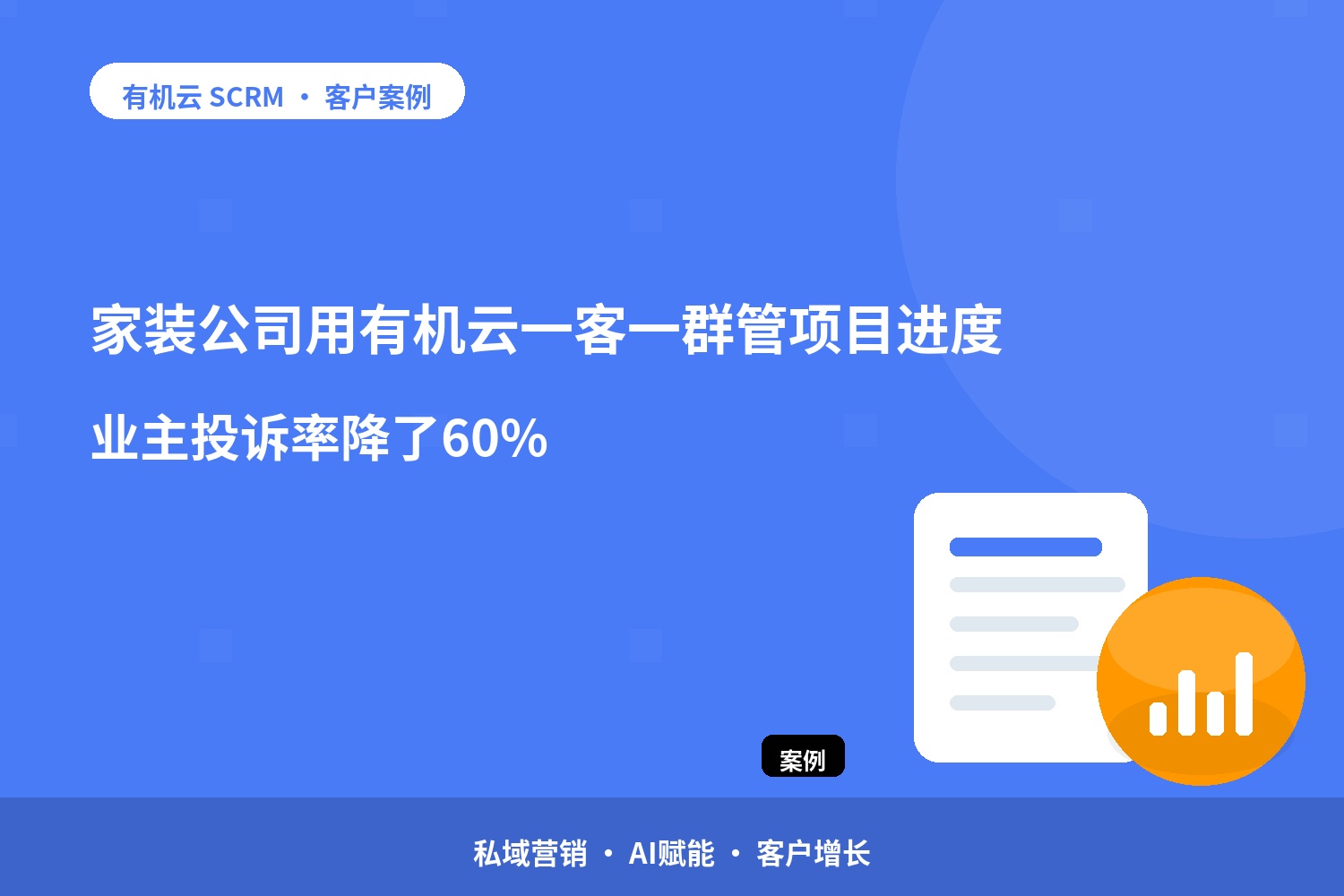 有机云客户案例｜家装公司用有机云一客一群管项目进度，业主投诉率降了60% 配图