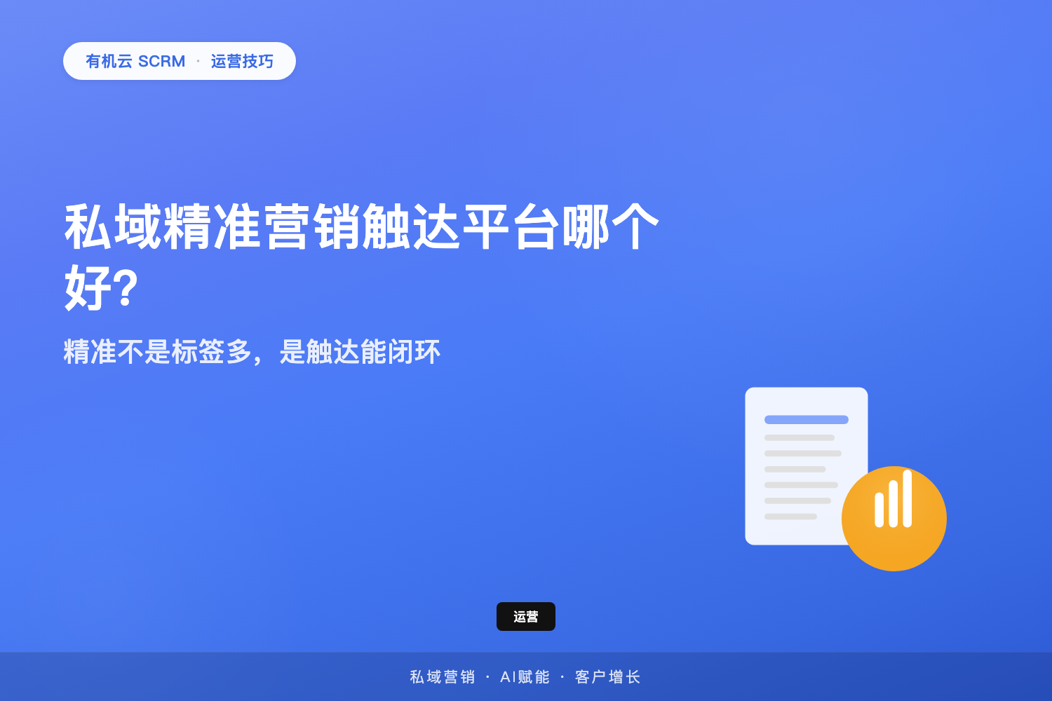 有机云｜私域精准营销触达平台哪个好？精准不是标签多，是触达能闭环 配图