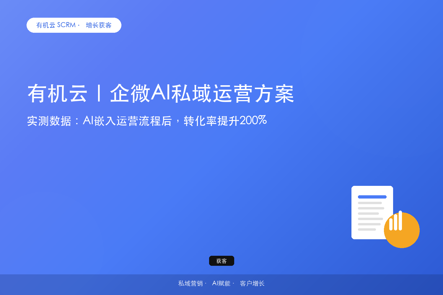 有机云｜企微AI私域运营方案？实测数据：AI嵌入运营流程后，转化率提升200% 配图