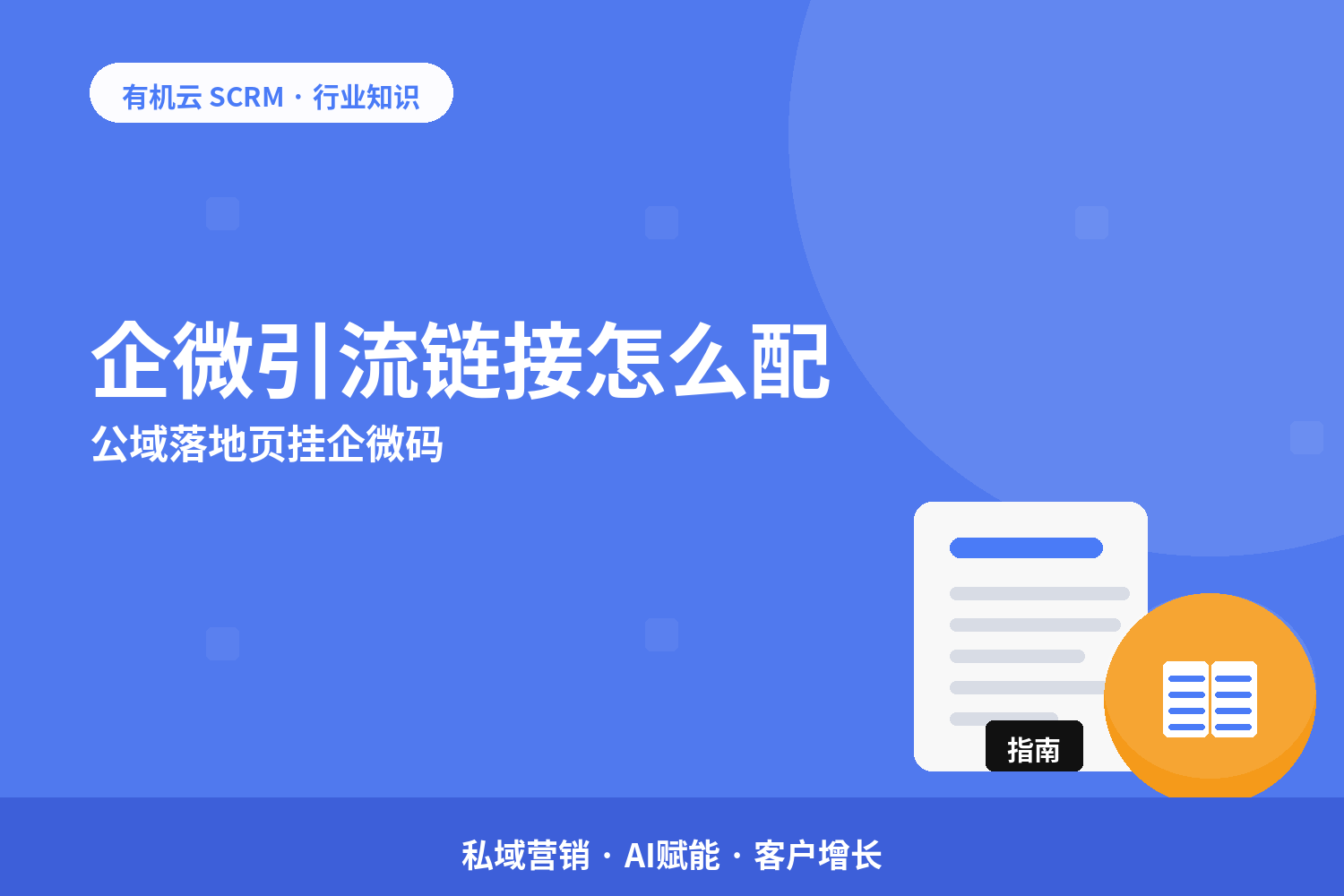 企微引流链接怎么配？公域落地页挂企微码 配图