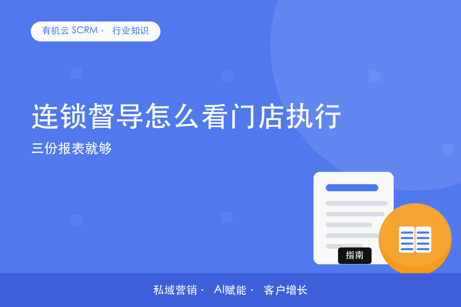 有机云｜连锁督导怎么看门店执行？三份报表就够 配图